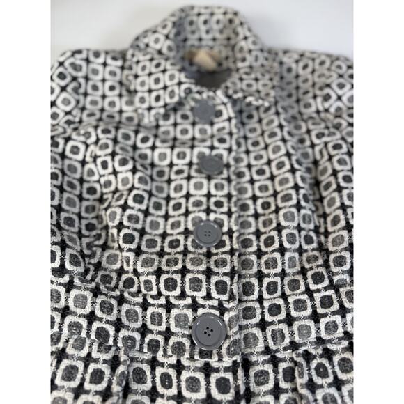 PARIS BLUES YK2 Check Window Plaid Woven Wool Blend Pea Coat Size XL - Picture 2 of 8